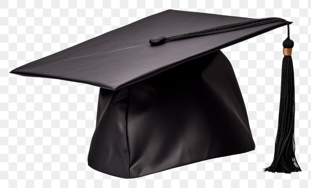 PNG Balck graduation cap white background intelligence certificate.