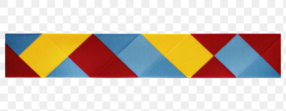 PNG Argyle pattern adhesive strip yellow blue red.