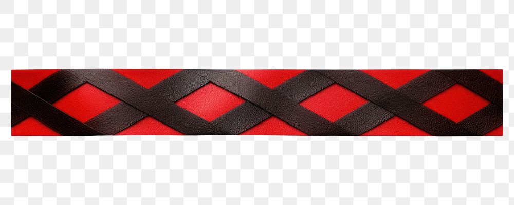 PNG Argyle pattern adhesive strip black red white background.