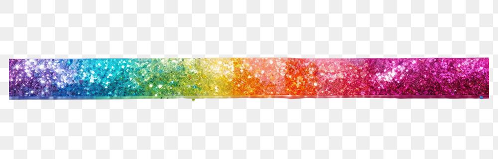 PNG  Stars adhesive strip glitter rainbow white background