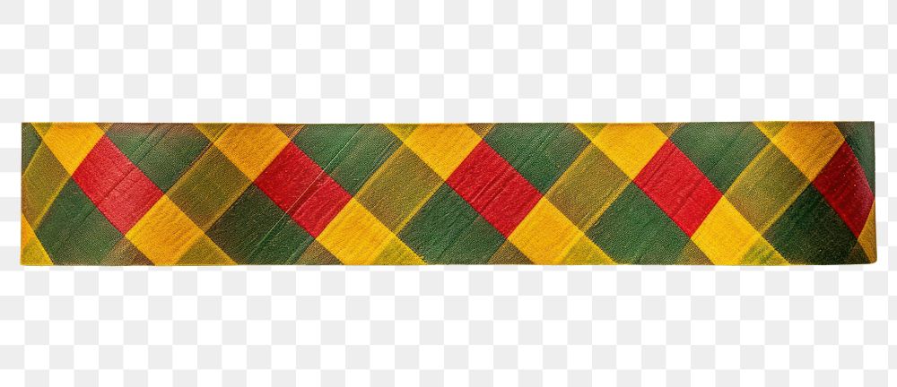 PNG Argyle pattern adhesive strip yellow green red.