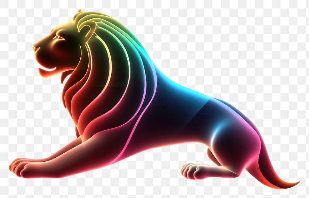 PNG Leo horoscope animal illuminated creativity.