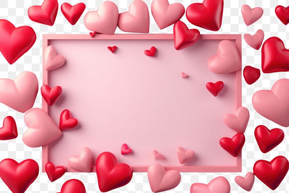 PNG Pink and red hearts backgrounds petal love.