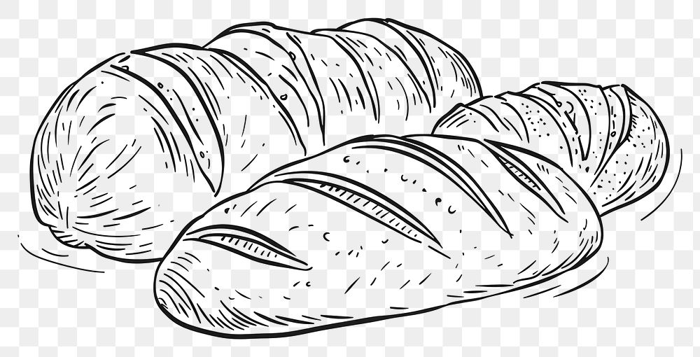 PNG Bread drawing food sketch.