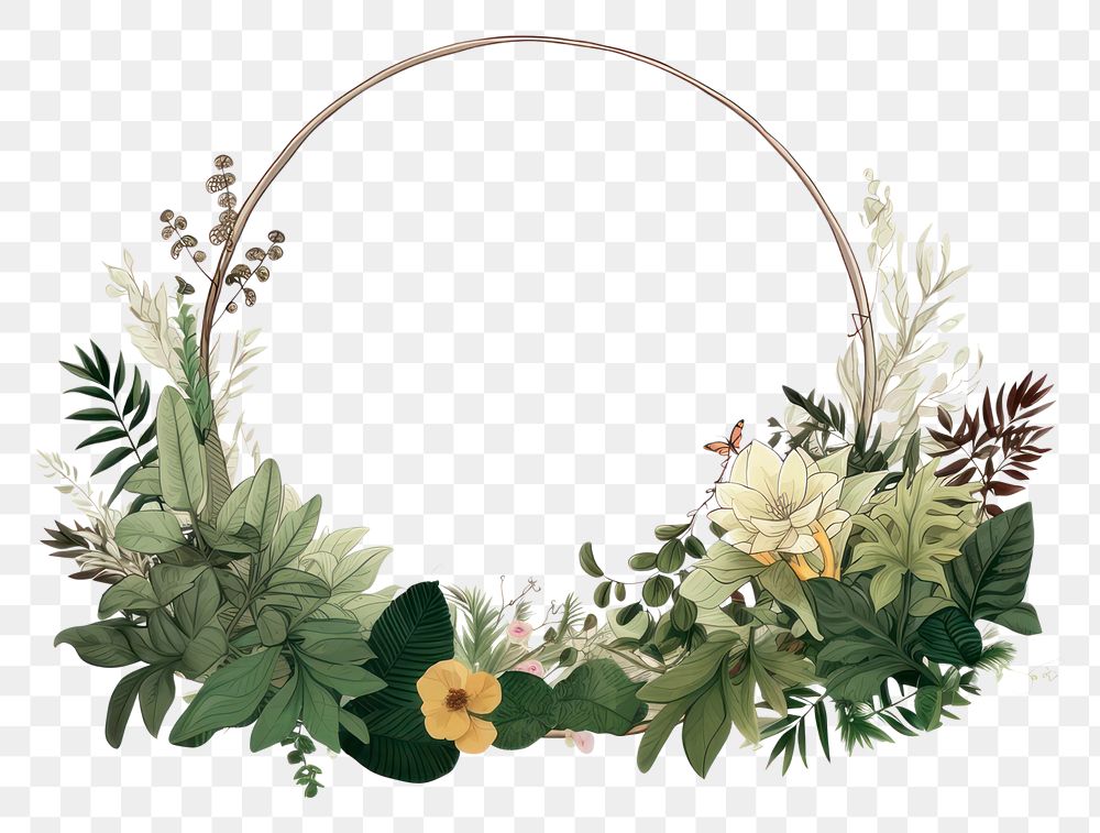 PNG Jungle circle wreath flower