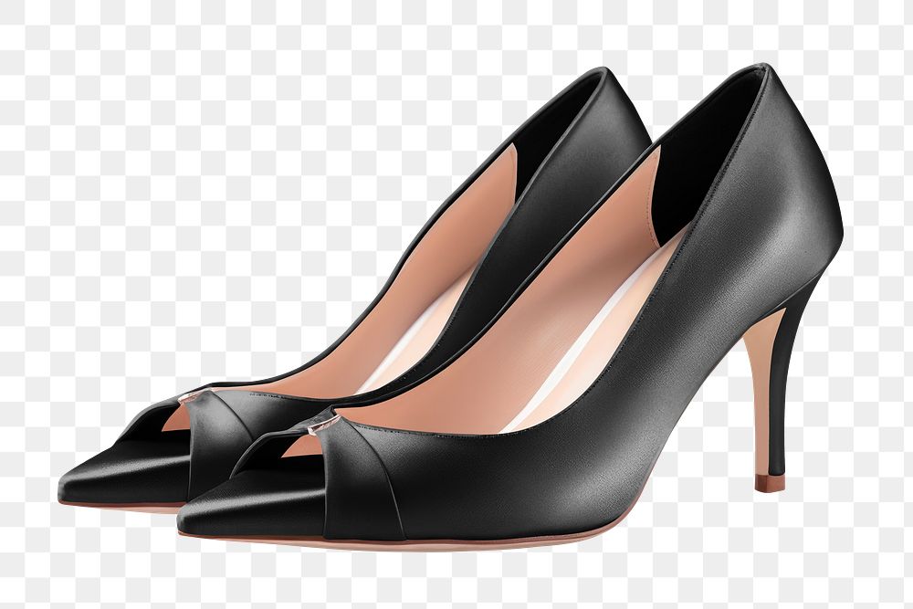 PNG black high heels, transparent background