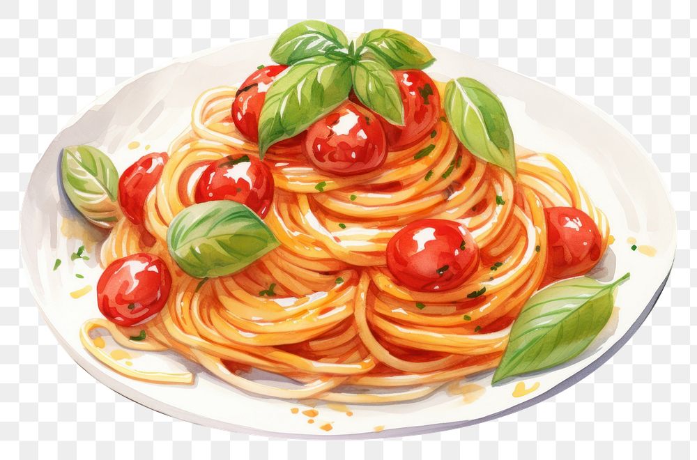 PNG Italian food spaghetti pasta.