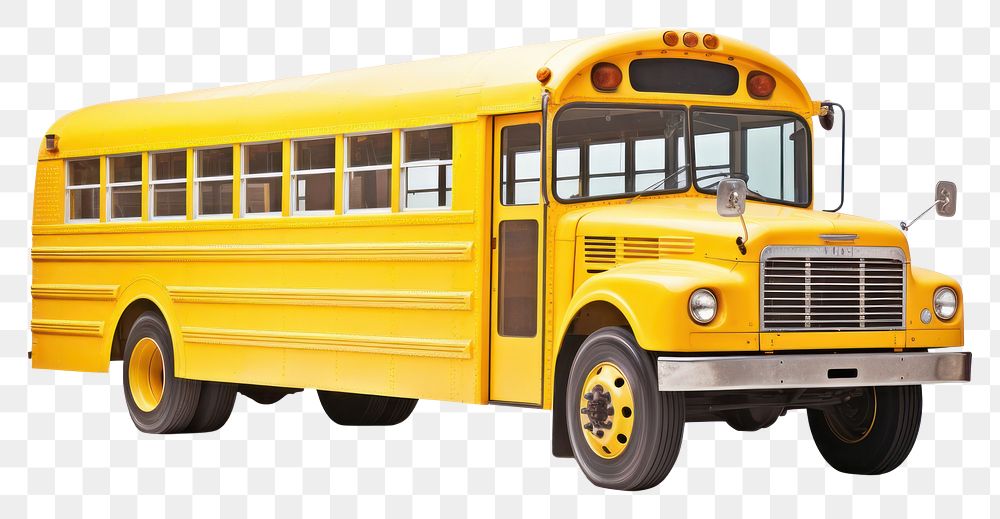 PNG School bus vehicle white background transportation.
