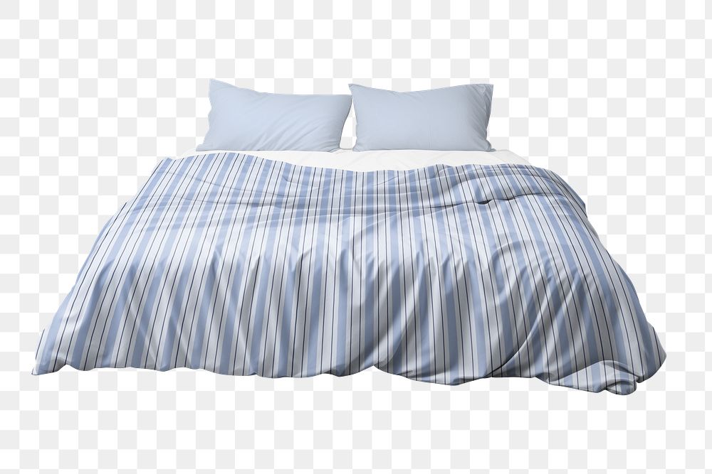 PNG blue bedding, transparent background