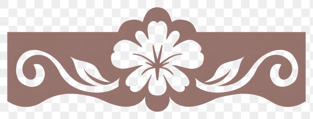 PNG  Hibiscus divider ornament pattern flower symbol.