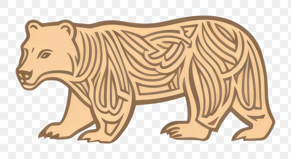 PNG Ornament divider bear animal mammal representation.