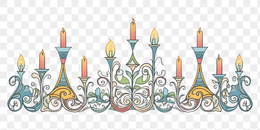 PNG Ornament divider candle chandelier art architecture.