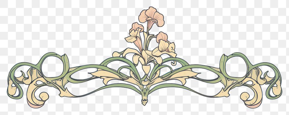 PNG Ornament divider orchid pattern drawing sketch
