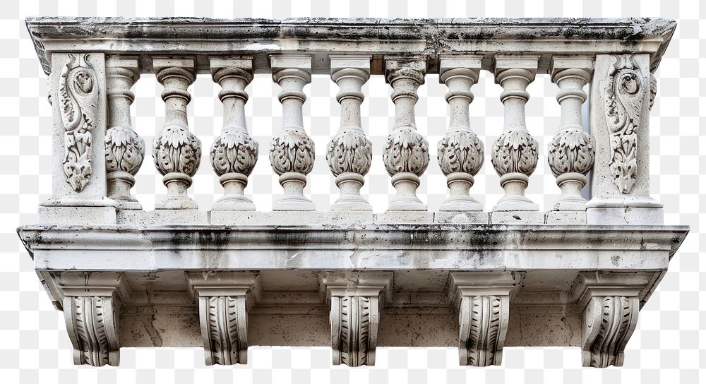 PNG European architecture building white background baluster.