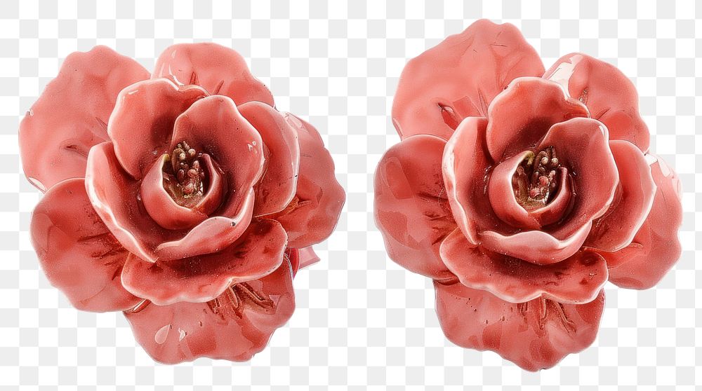 PNG Flower earrings jewelry plant rose.