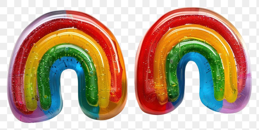 PNG Rainbow earrings confectionery candy food.