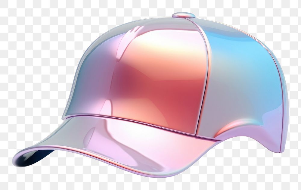 PNG 3d render of a cap in surreal abstract style white background appliance headgear.