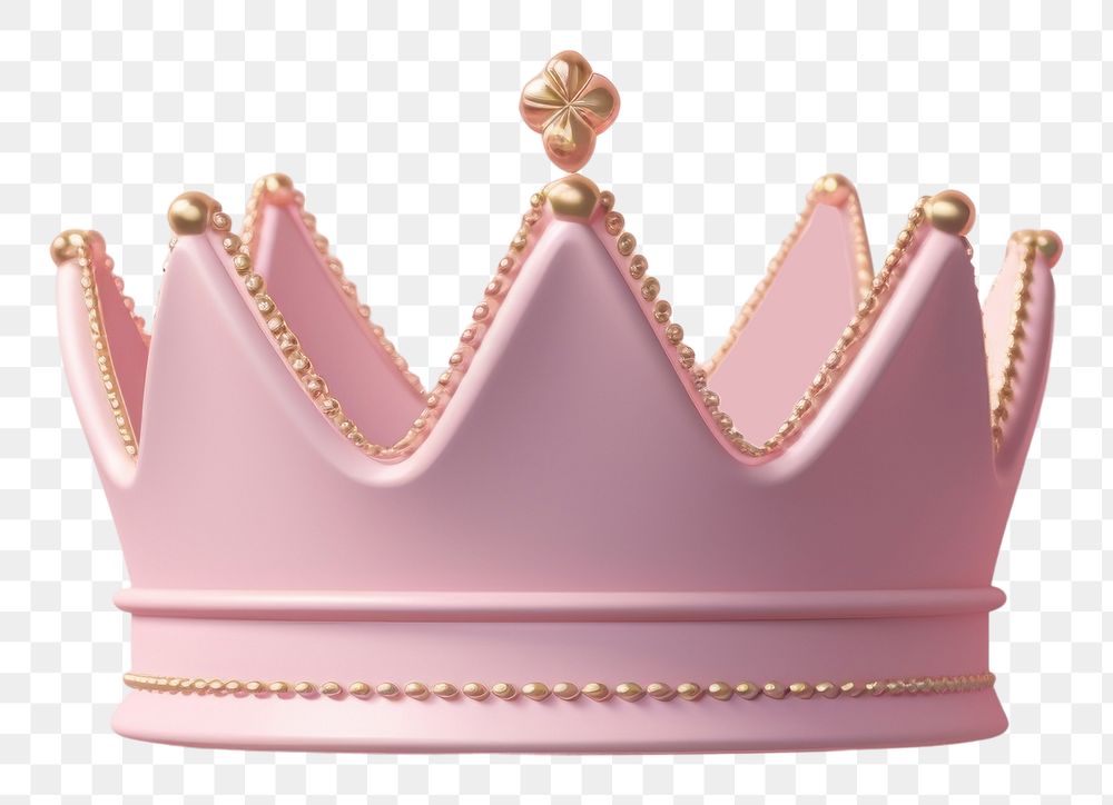 PNG 3d render icon of minimalist cute crown accessories headpiece accessory.