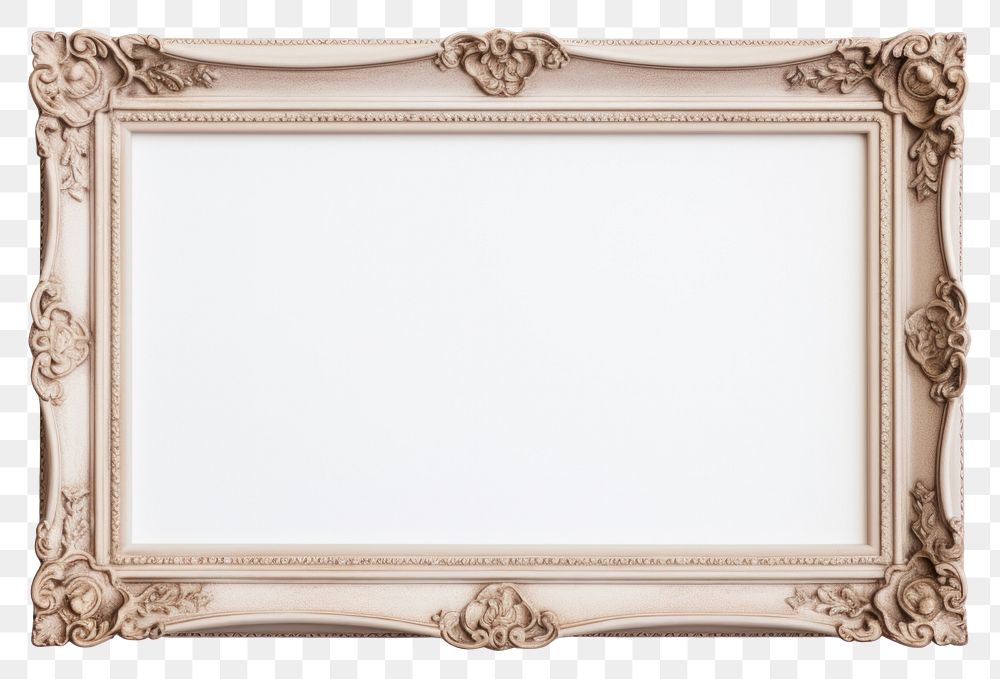 PNG  Beige rectangle frame white background.