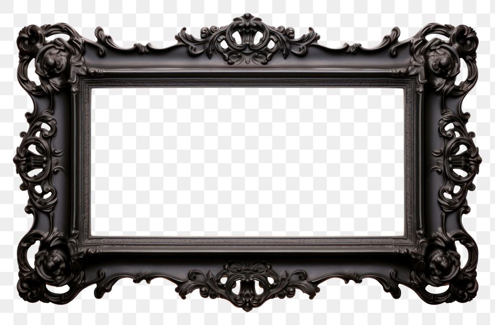 PNG  Xblack rectangle mirror frame