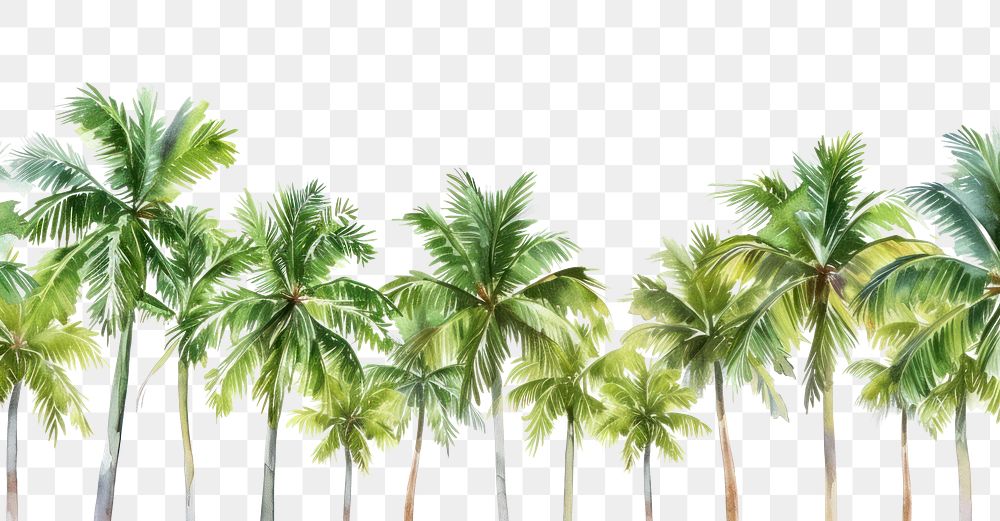 PNG Palm tree line horizontal border backgrounds outdoors nature.