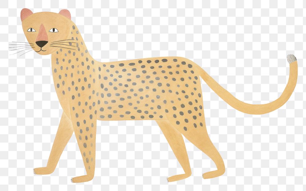 PNG Leopard character cheetah animal mammal.