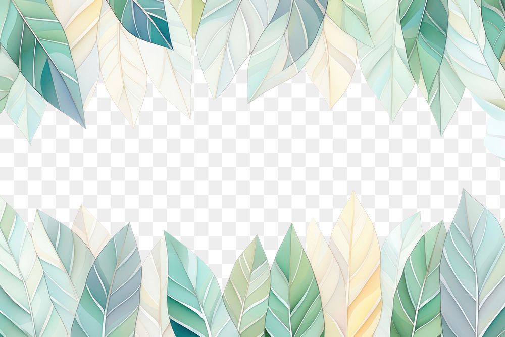 PNG Minimal frame mosaic a blank tropical leaves backgrounds pattern nature.