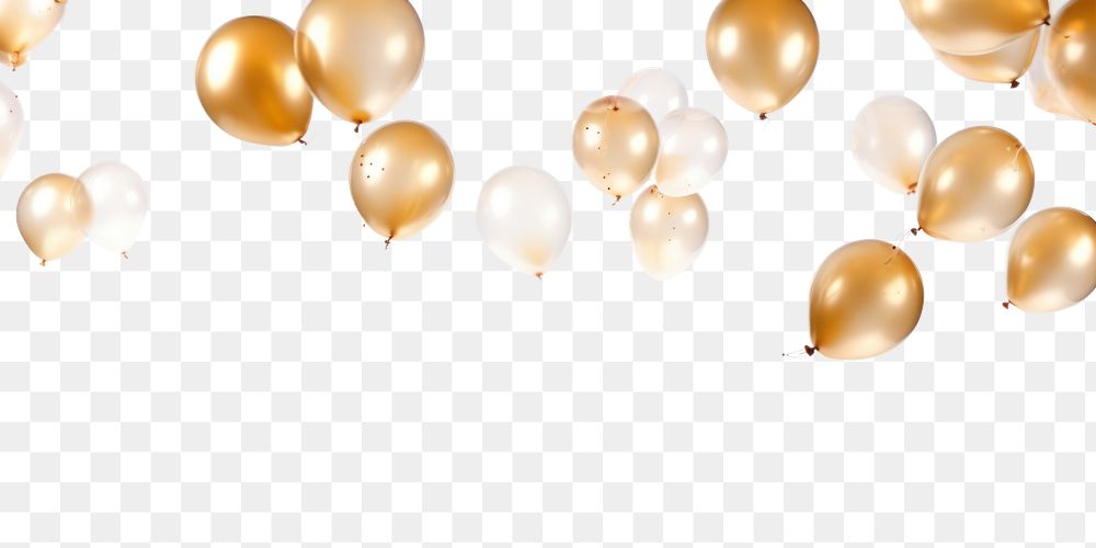 PNG Gold balloons backgrounds white background celebration