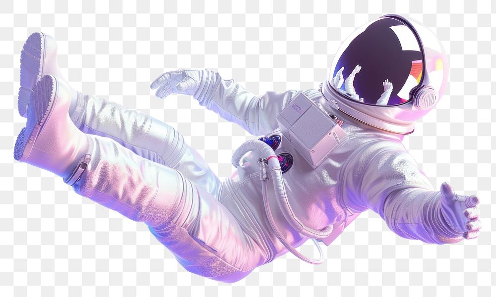 PNG Astronaut floating sports space white background.