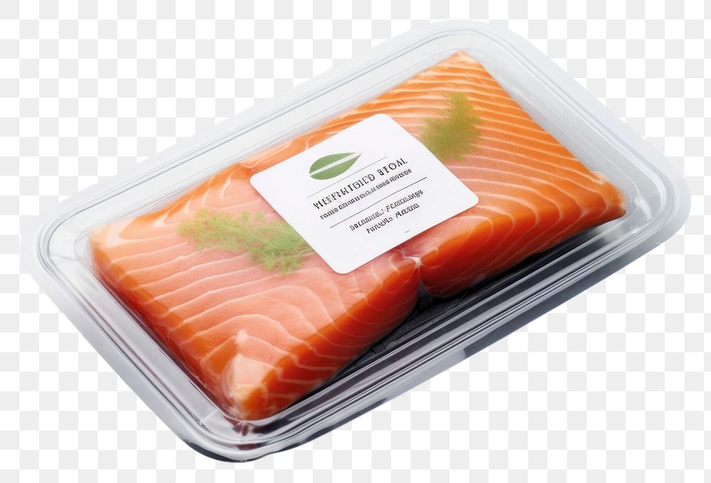 PNG Seafood salmon vegetable freshness.