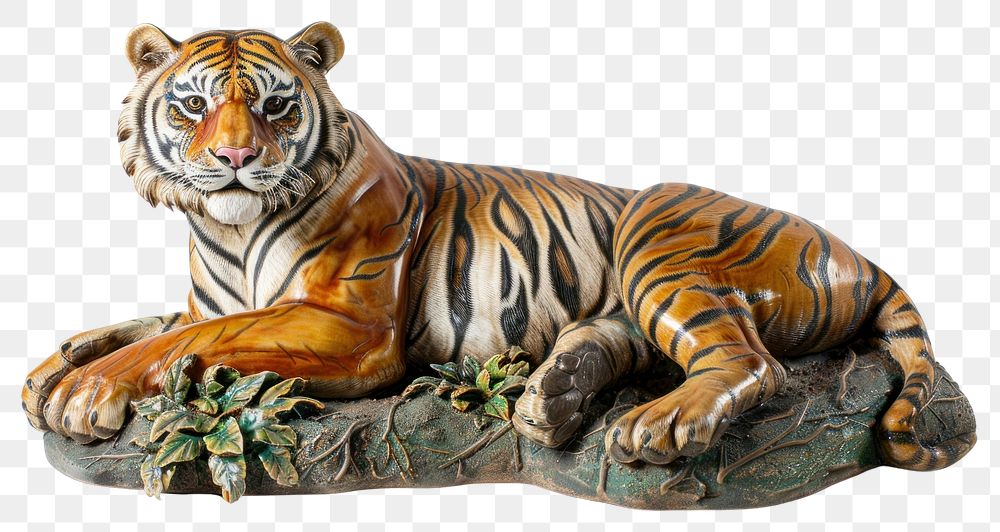 PNG Ottoman painting of Bengal tiger wildlife animal mammal.