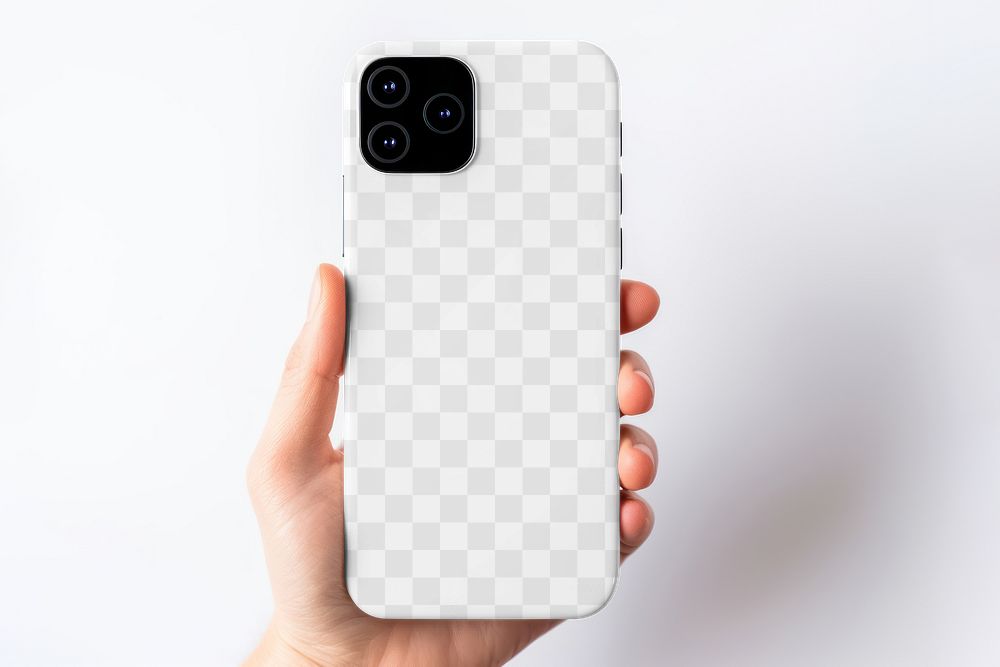 Phone case png mockup, transparent design