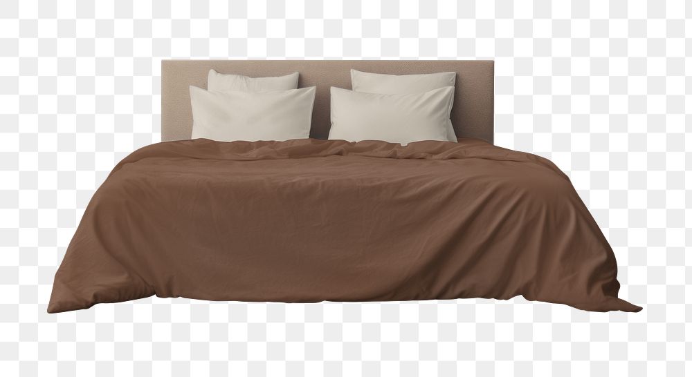 PNG brown bedding, transparent background