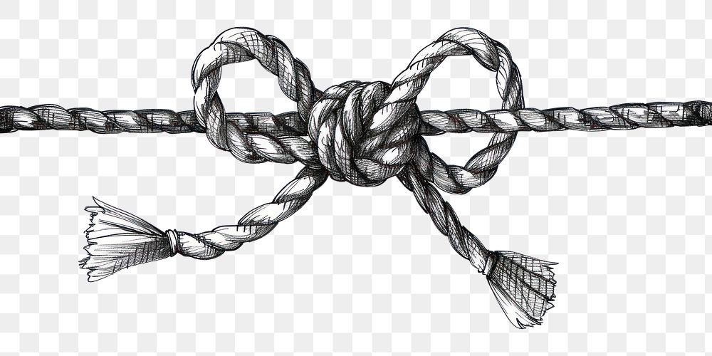 PNG A Line bows knot white line rope.