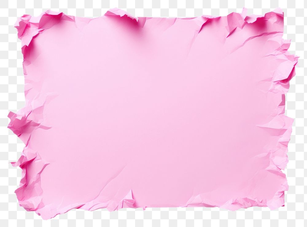PNG A square pink torn paper backgrounds petal white background.
