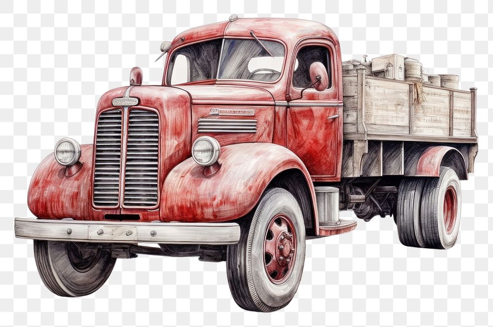 PNG Truck car vehicle transportation semi-truck.
