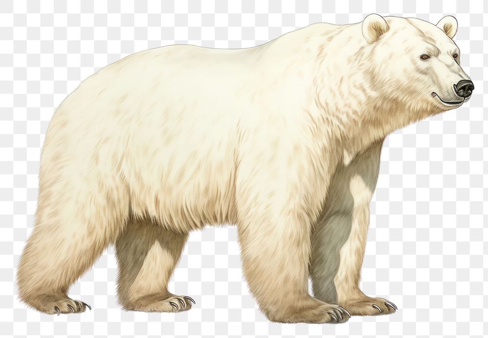 PNG White Bear full body bear wildlife mammal