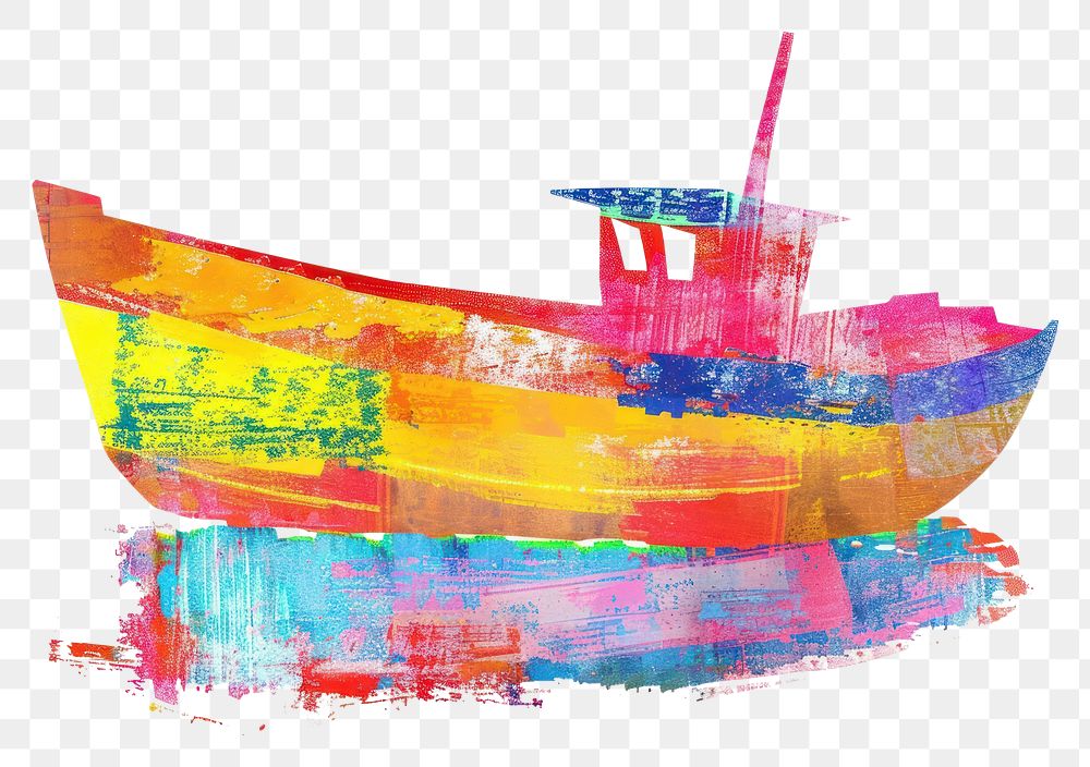PNG Painting vehicle boat art.