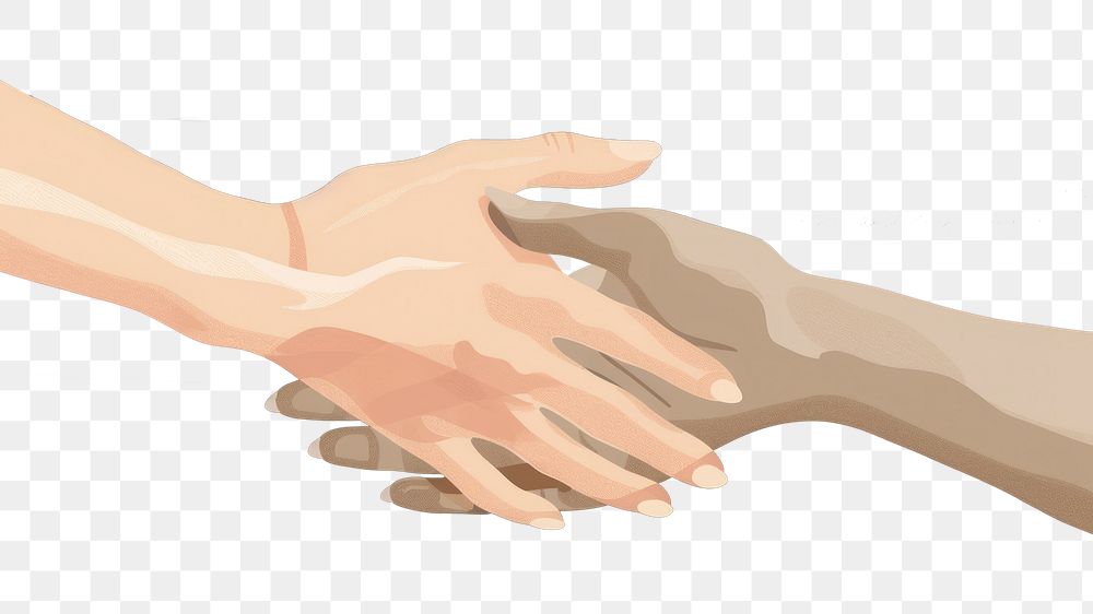 PNG Hand togetherness handshake agreement.