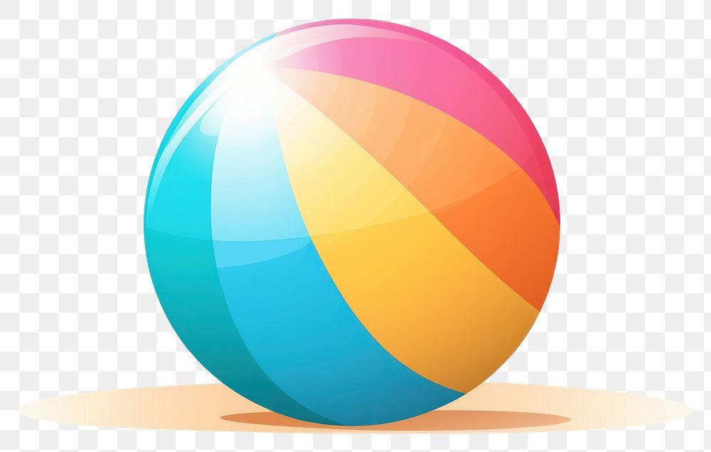PNG Beach ball egg white background refraction.