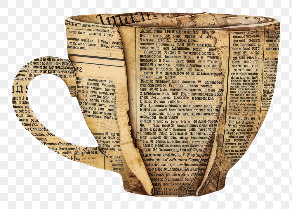 PNG Newspaper coffee cup drink mug art