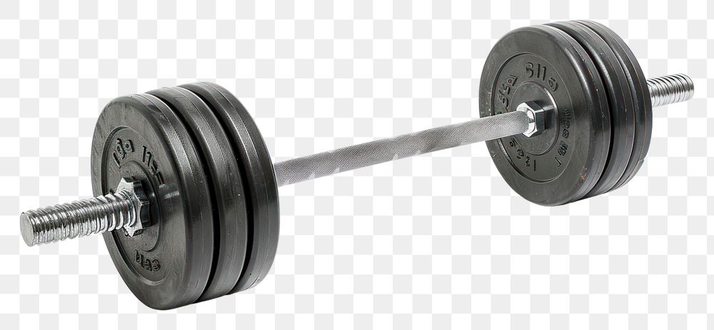 PNG Barbell plastic sports gym white background.