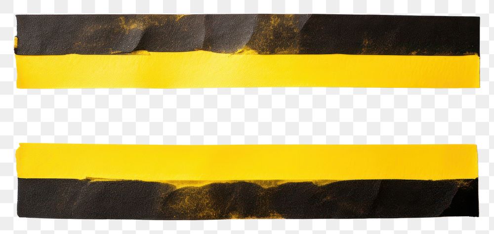PNG Black yellow stripe adhesive strip white background accessories rectangle.