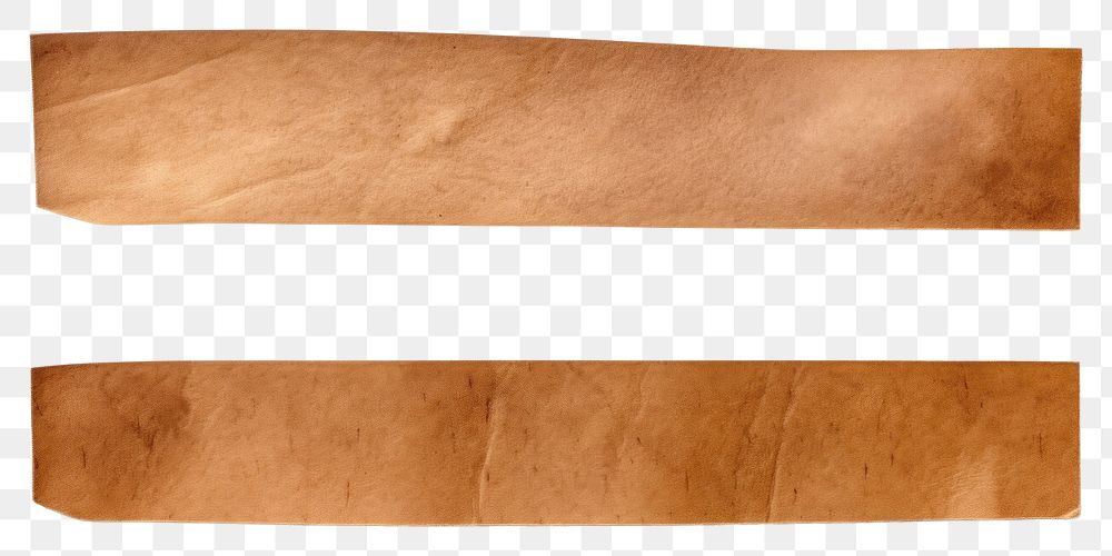 PNG Brown adhesive strip paper wood white background.