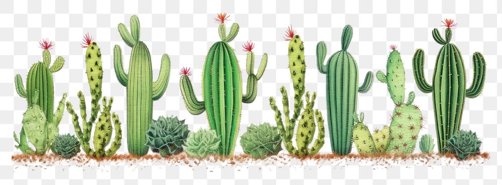 PNG Cactus pattern adhesive strip plant white background outdoors.