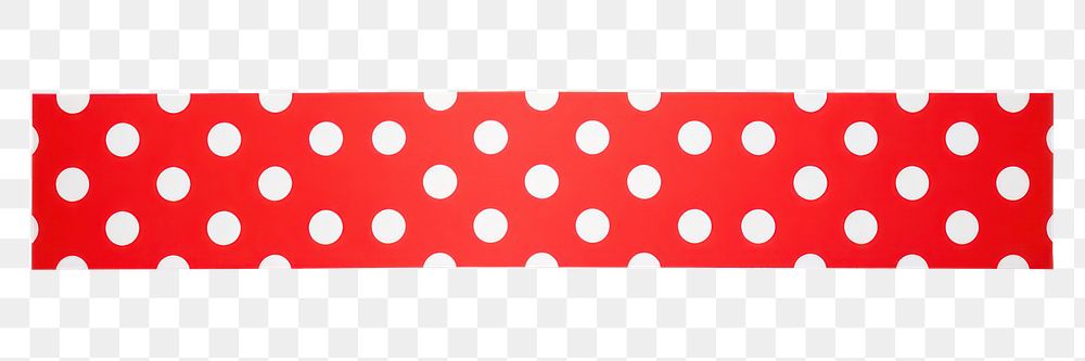 PNG Red big dot pattern adhesive strip white background accessories rectangle.