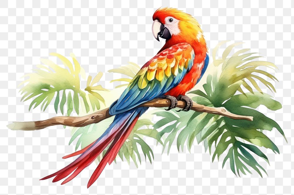 PNG A parrot animal bird white background.