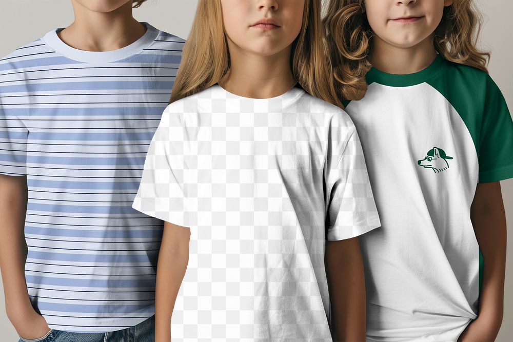 Kid's t-shirt png mockup, transparent design