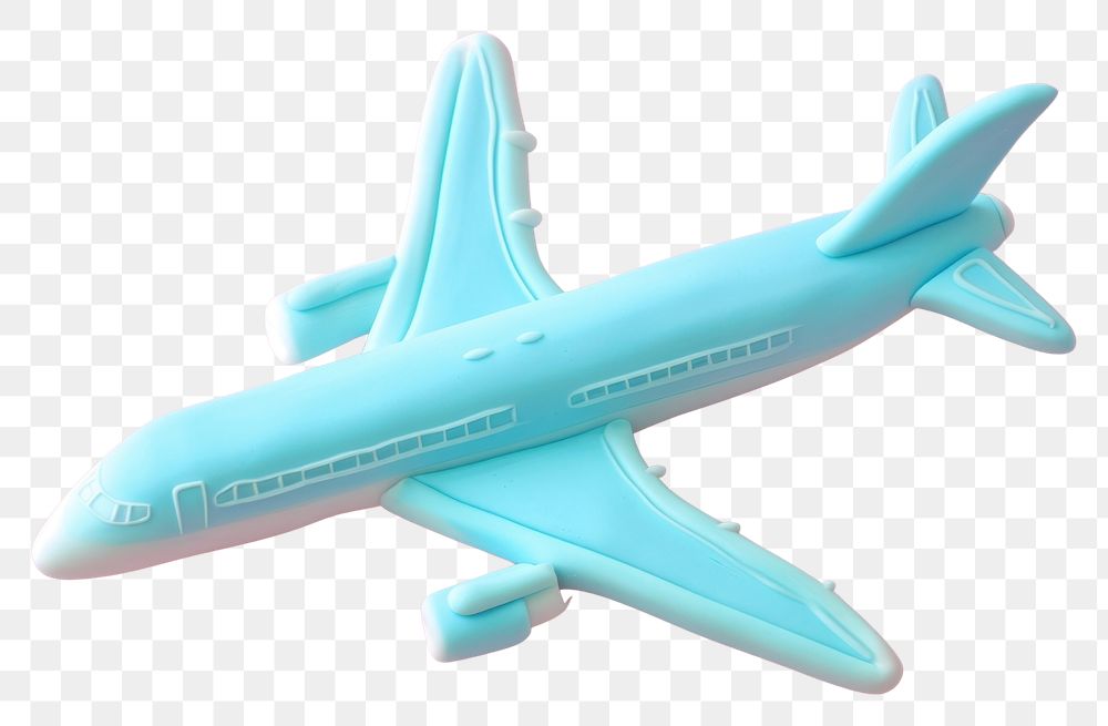 PNG Pastel polymer clay style of a plane airplane aircraft airliner.