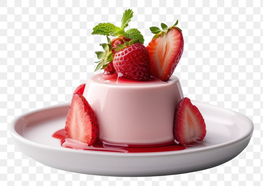 Strawberry dessert fruit cream.